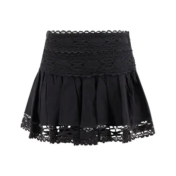ISABEL MARANT ETOILE Violana Flared Mini Laced Skirt