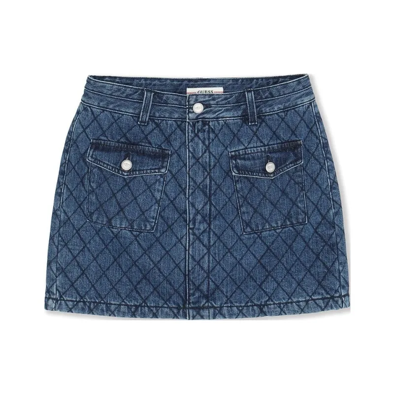 GUESS Denim Short Skirts Women's Blue-0