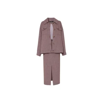 Duffy Fashion Skirt Set Women's Pink Coffee