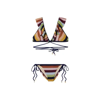 Zimmermann Alight Lurex Knit Wrap Bikini Set