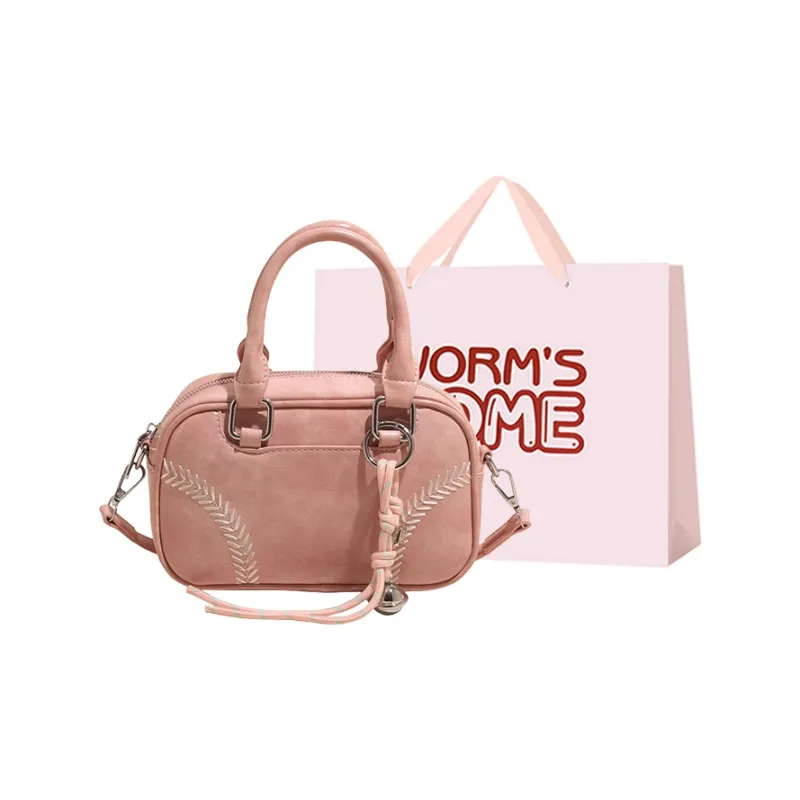Worm's Home PU Bowling Bag, Shoulder Bag, Handbag Women's Multicolor-18