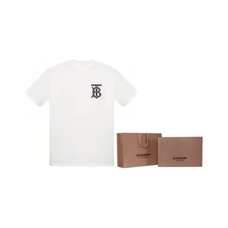 Burberry T Shirts Men White-5