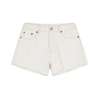UOOYAA Denim Shorts Women's White