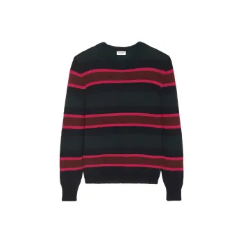 SAINT LAURENT Striped Long Sleeved Jumper