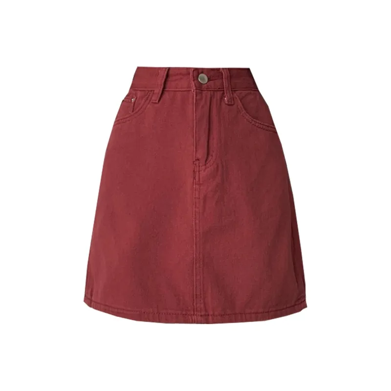Concubine Zhu Denim Short Skirts Women's Black-10