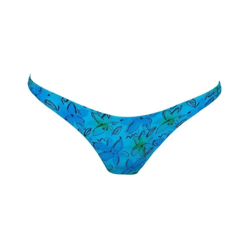 PRINCESS POLLY SADLEY HIGH CUT SHINE BIKINI BOTTOMS Swimming Shorts Women's BLUE FLORAL/Blue Floral