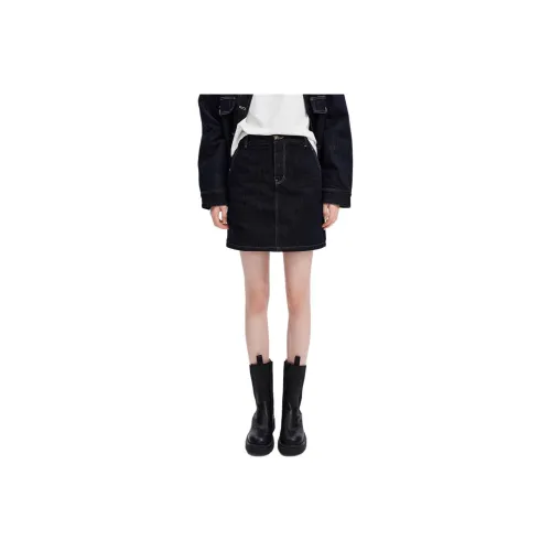 Self Who Casual Short Skirts Women's Dark Blue