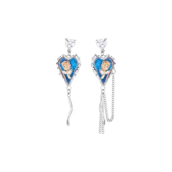 KING OF BLING Alloy Resin Zircon Earrings Women's