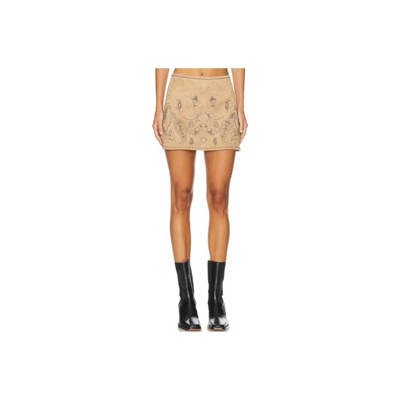 ALLSAINTS Casual Short Skirts Women's Brown-0