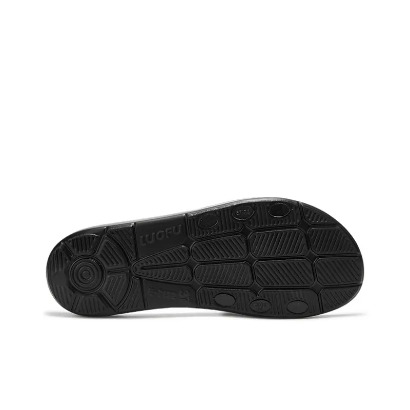 LUOFU Slide Slippers Women's Shimmery Powder/Shimmery Black/Shimmery Bean Paste-14