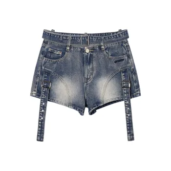 EPTISON WOMAN Denim Shorts Women's Denim Blue