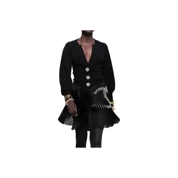 CHANEL Casual Short Skirts Women's Black