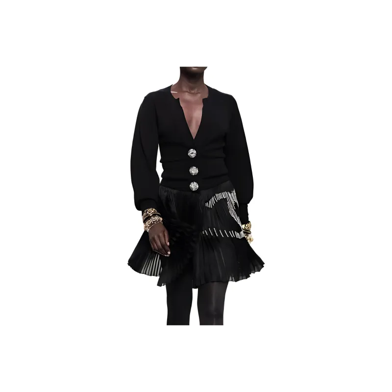 CHANEL Casual Short Skirts Women's Black-0