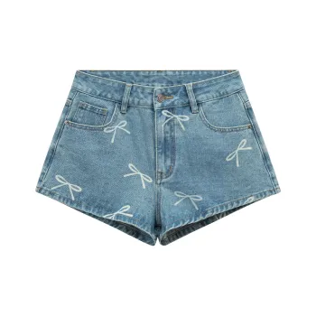 Suamoment Denim Shorts Women's Light Blue