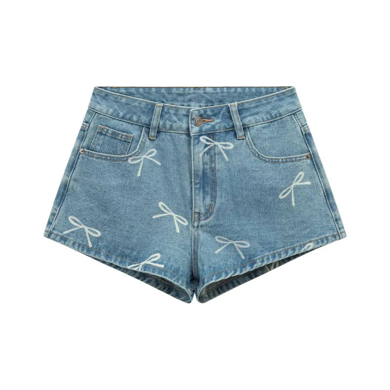 Suamoment Denim Shorts Women's Light Blue-0