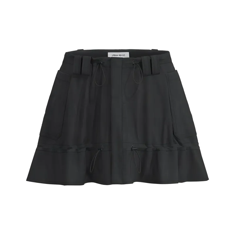 URBAN REVIVO Casual Short Skirts Women's Black-0