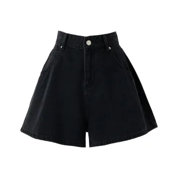 SOON FLOWER Denim Shorts Women's Black
