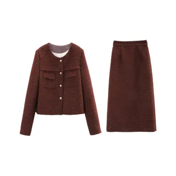A Paradise For Awakening Skirt Set Women's Burgundy