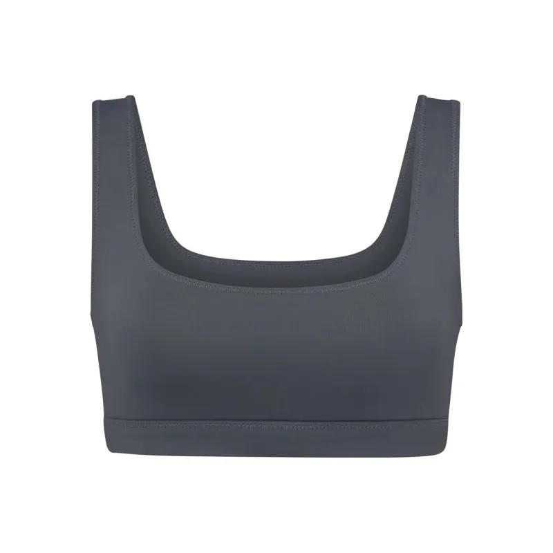 Skims Swim Tank Bikini Top Gunmetal-0
