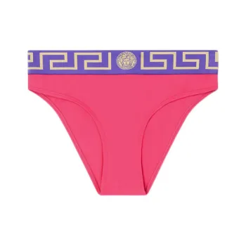 VERSACE Greca Border High Waist Bikini Bottoms 'Multicolor'