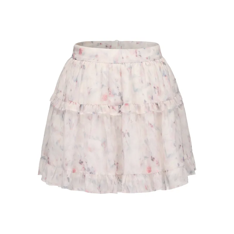 CHIWAWAMEME Casual Short Skirts Women's Pink Purple-0