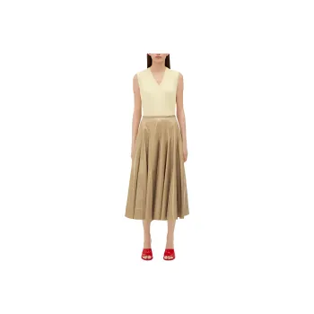 Bottega Veneta Casual Long Skirt Women's Gold