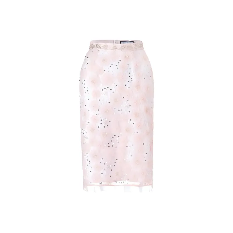 Misi Camii Casual Long Skirts Women's Pink-0