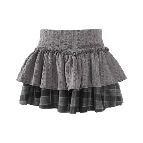 ONEPASS Casual Short Skirts Women's Gray