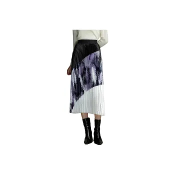 BBLLUUEE Casual Long Skirt Women's Mist Purple
