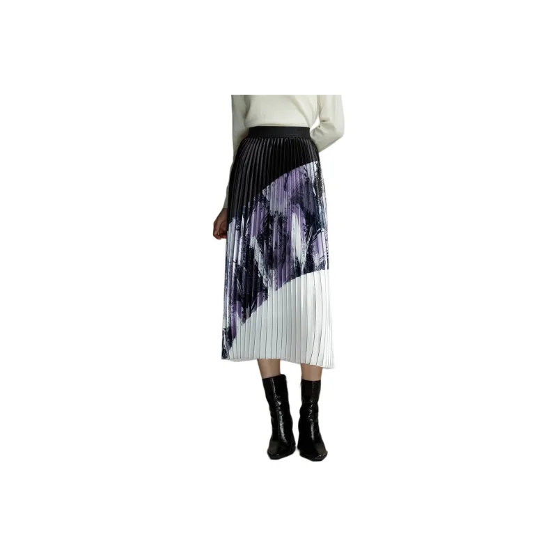 BBLLUUEE Casual Long Skirt Women's Mist Purple-0