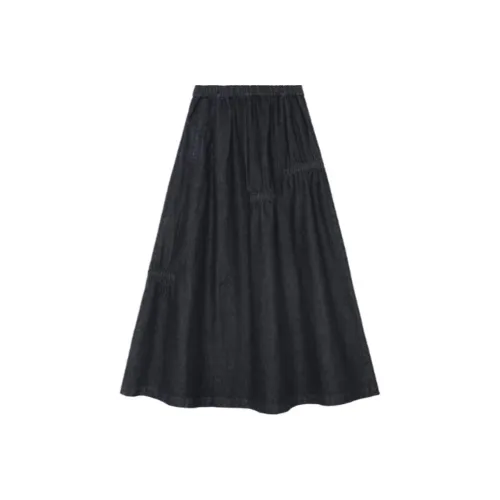 SEMICIRCLE Casual Long Skirts Women's Dark Blue