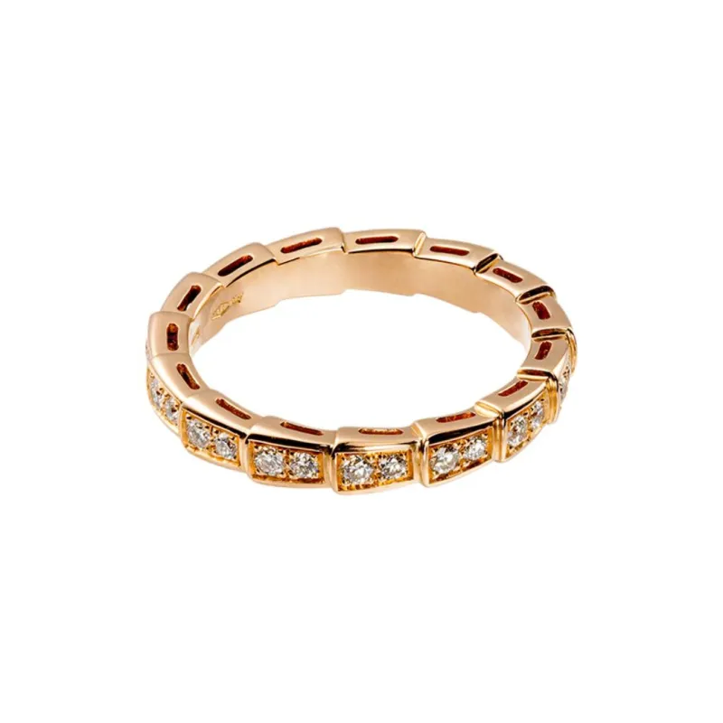 BVLGARI SERPENTI VIPER 18K Rose Gold Rings Women's-1