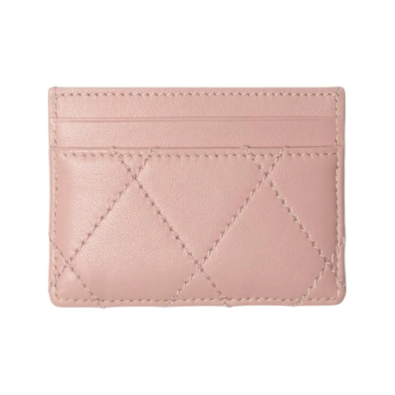 Burberry Calfskin Card Holder Card Holder Women's Pink-1