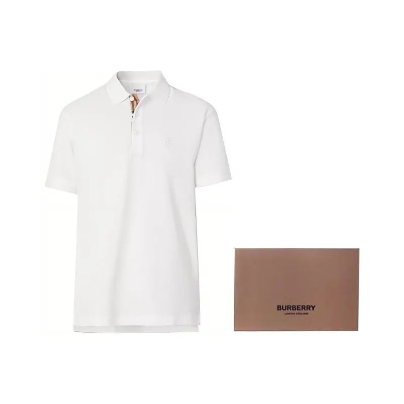 Burberry Monogram Motif Piqué Polo Shirt-7