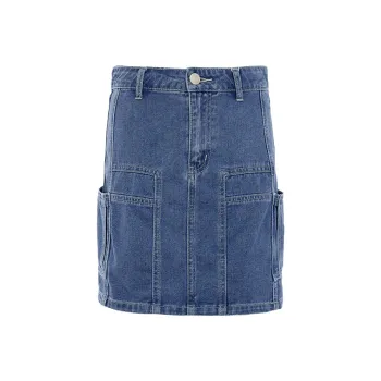 JESSYLINE Denim Short Skirts Women's Blue