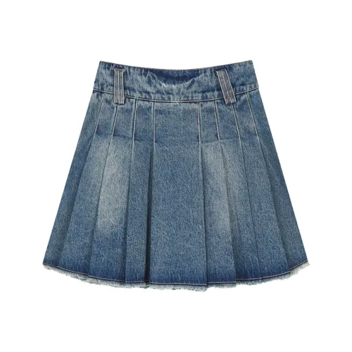 VEGA CHANG Denim Short Skirts Women's