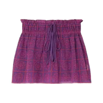 GANNI Broderie Anglaise Organic Cotton Miniskirt