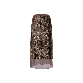 Three Quarters Casual Short Skirts Women's Brown