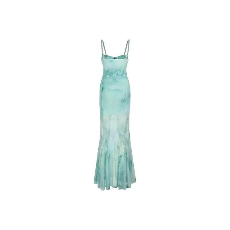 GTLA Slip Dresses Women's Green-1