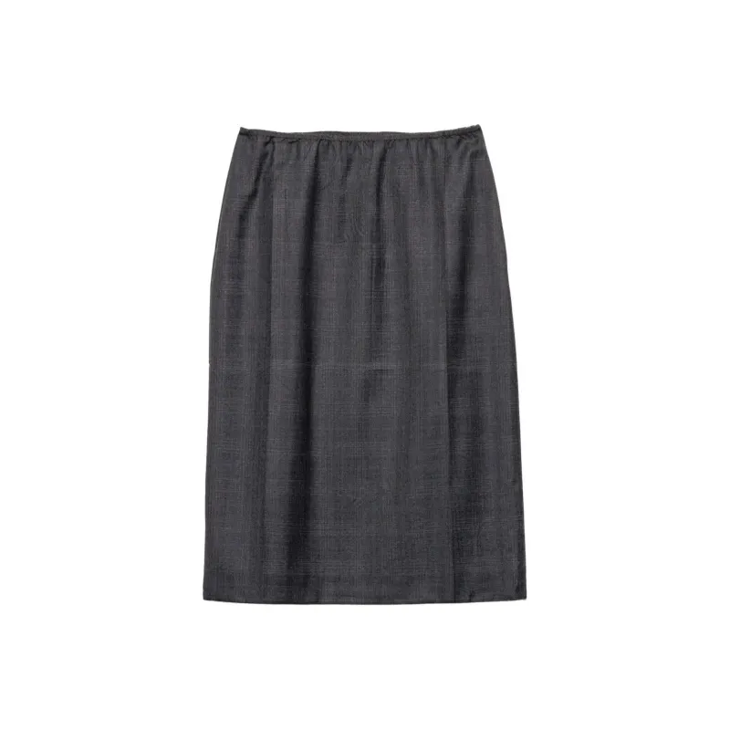 PRADA High Waist Straight Hem Skirt-0