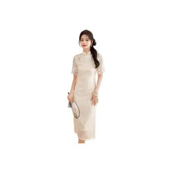 CARBAMMI Cheongsam Women's Apricot