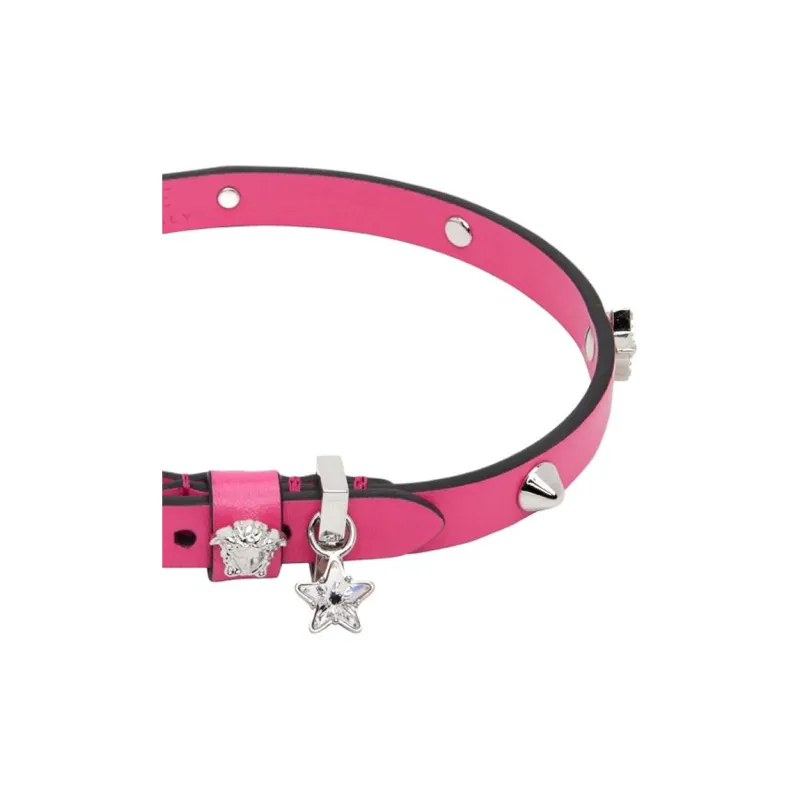 FANSIZHE Leather Necklaces Unisex Pink-1