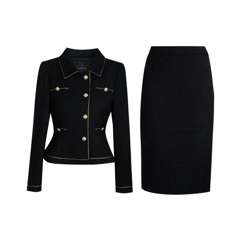 ROEYSHOUSE Skirt Set Women's Black-0