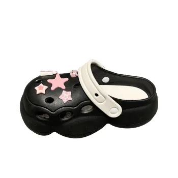 TELENT Clogs Women's Black White
