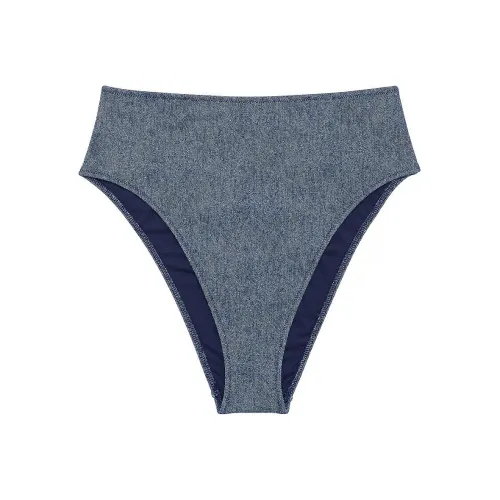 Victoria's Secret PINK HIGH-WAIST CHEEKY BIKINI BOTTOM /DB Swimming Shorts Women's Denim Blue