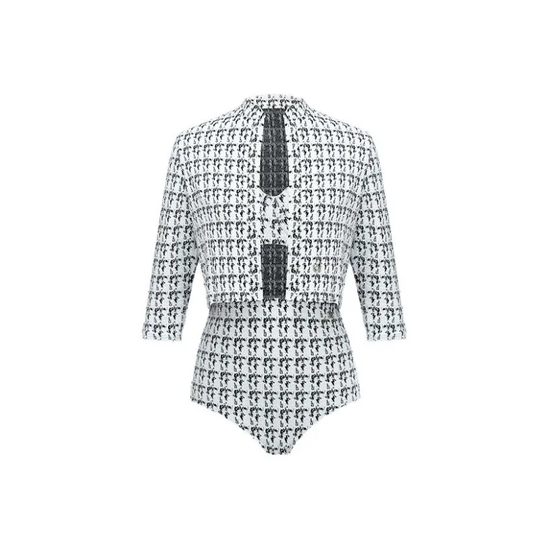 BALNEAIRE Two Piece Swimsuits Women's Modern Black White-0