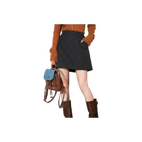 Tonlion Casual Short Skirts Women's Black