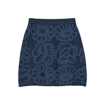 Marimekko X UNIQLO Marimekko Co brand Casual Short Skirts Women's Navy Blue