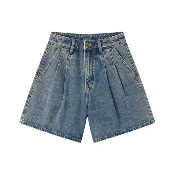LEDIN Denim Shorts Women's Dark Denim Blue