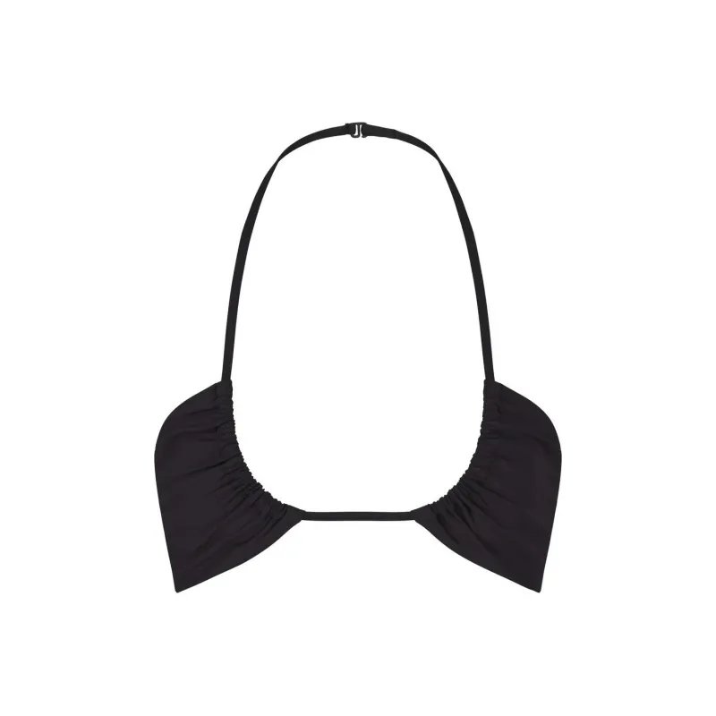 SKIMS SIGNATURE SWIM HALTER BIKINI TOP Bikini Women's ONYX/Onyx-0